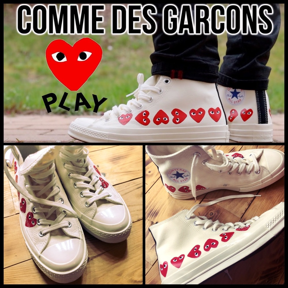 CONVERSE ❤️ CDG Play NWT